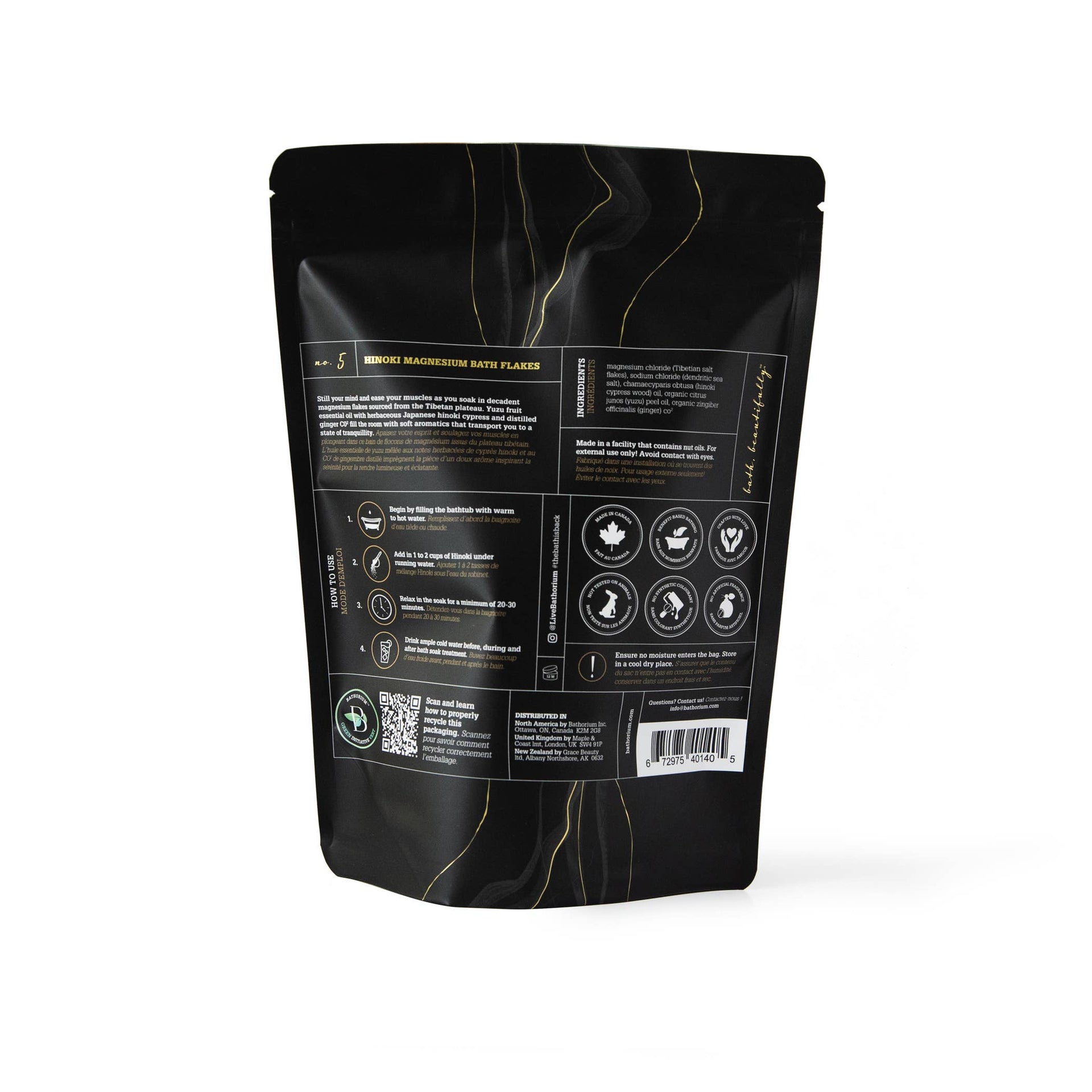 Hinoki Magnesium Bath Flake Soak 750g