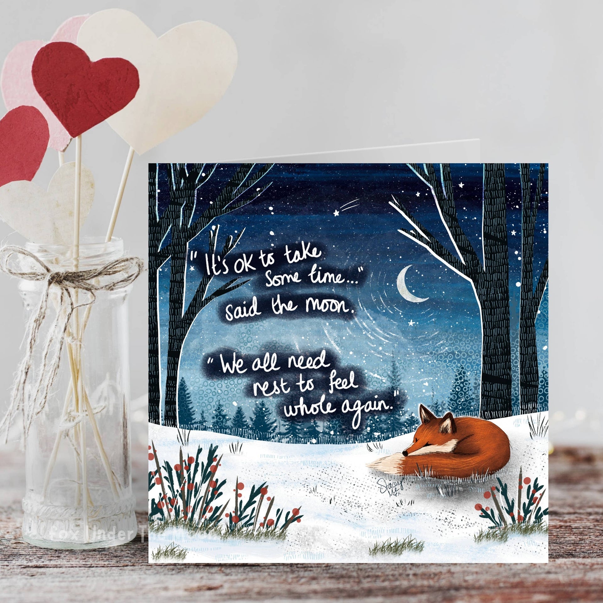 Fox Under The Moon - 'Whole Again' - Greeting Card From Fox Under The Moon: Individual cello wrapping