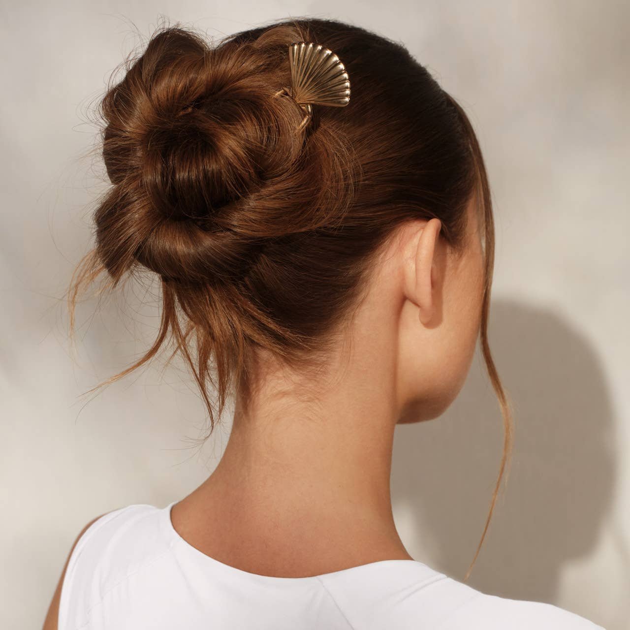 Metal Clam Shell French Hair Pin | Gold