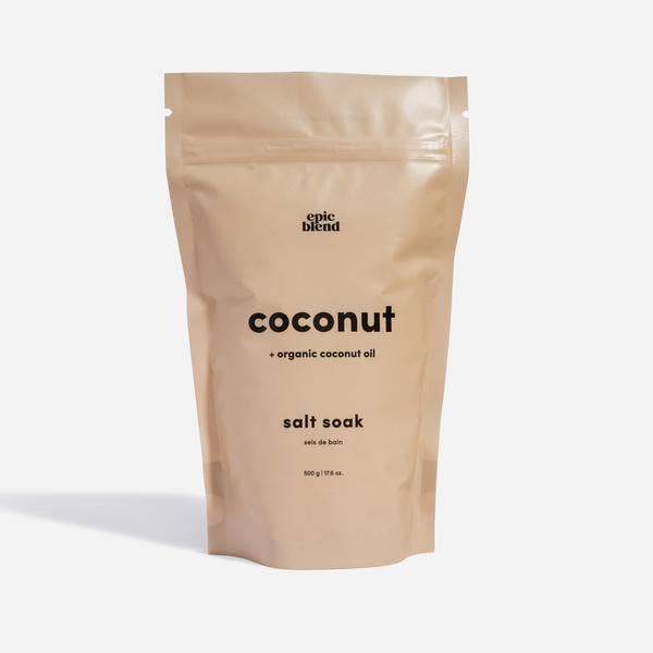 Coconut Bath Salts Soak Vegan: 17.6oz