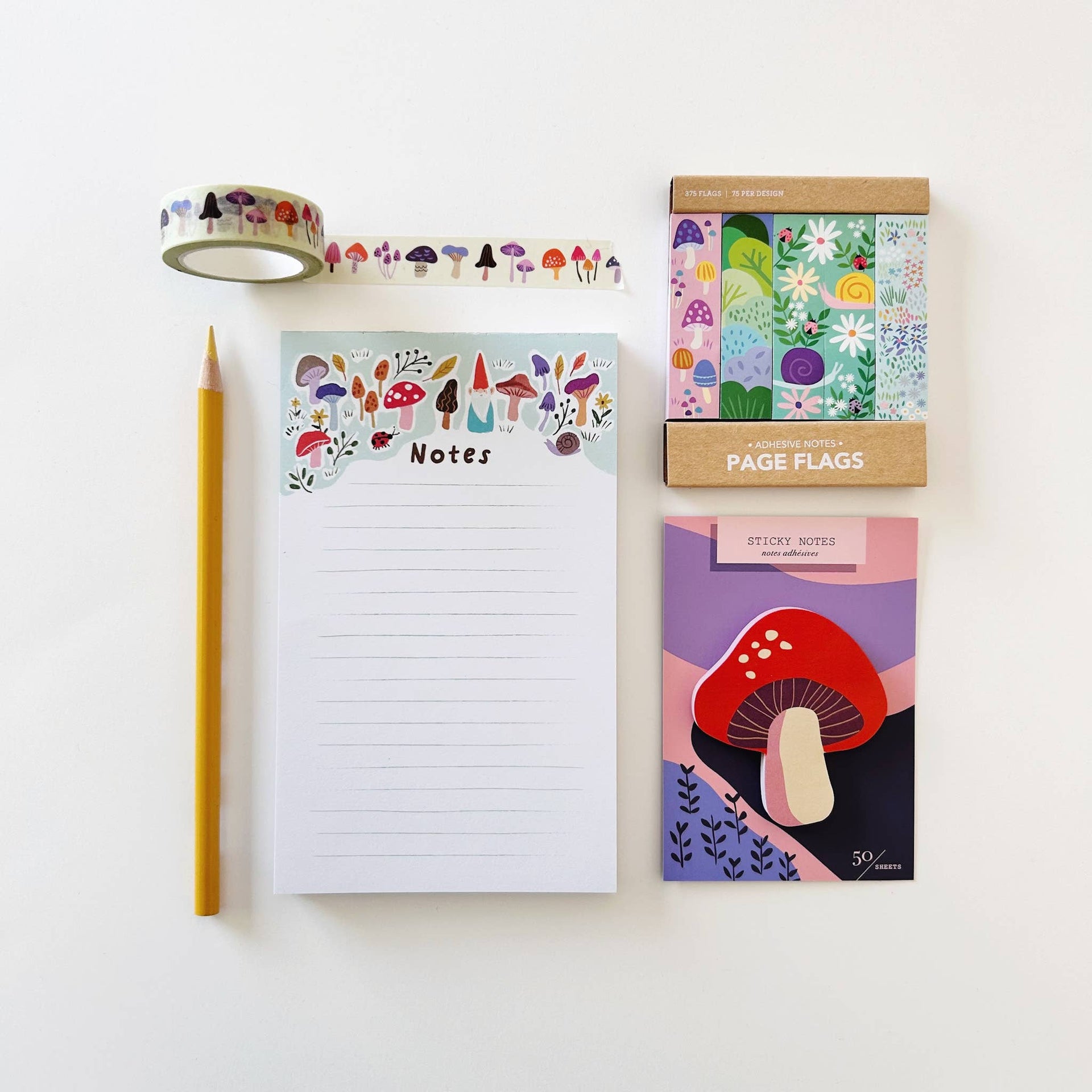 Girl of All Work - Mushroom Die Cut Sticky Notes
