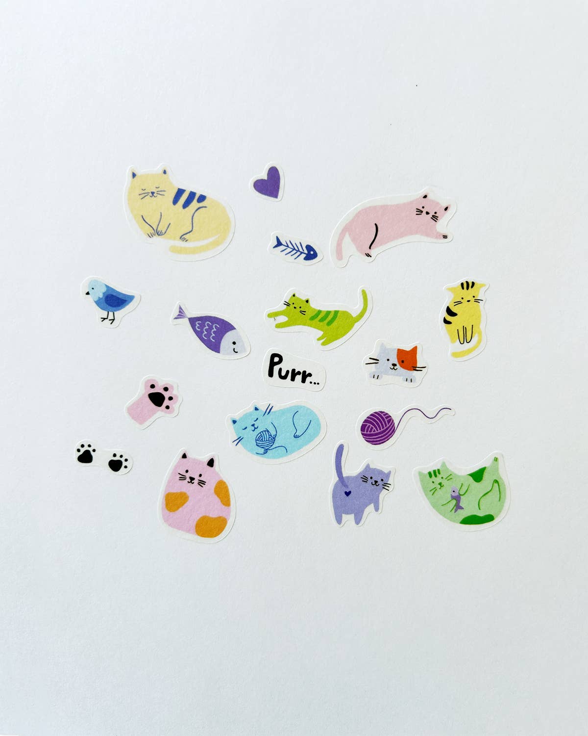 Girl of All Work - Cats Jumble Washi Stickers