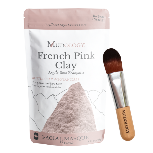 Mudology French Pink Clay facial mask package