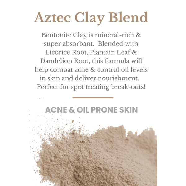 Text description of Aztec Clay Blend with a small amount of clay powder