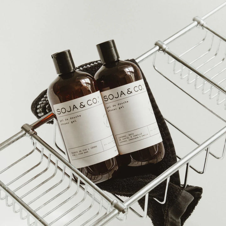 Two bottles of SOJA & CO products
