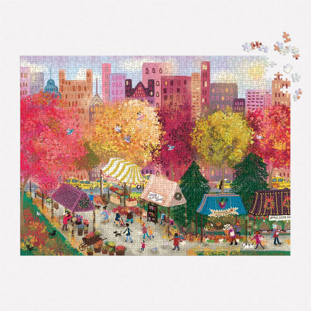 Autumn at the City Market | 1000 Piece Puzzle